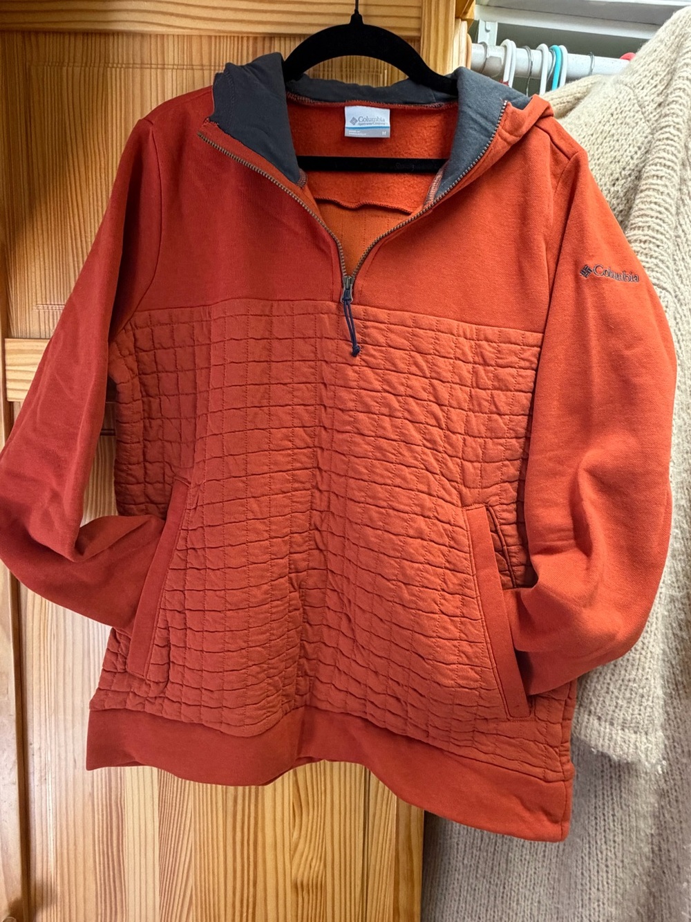 Columbia quilted hoodie